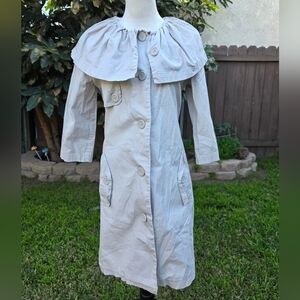 BB Dakota Cream Long Trench Coat Size Medium
